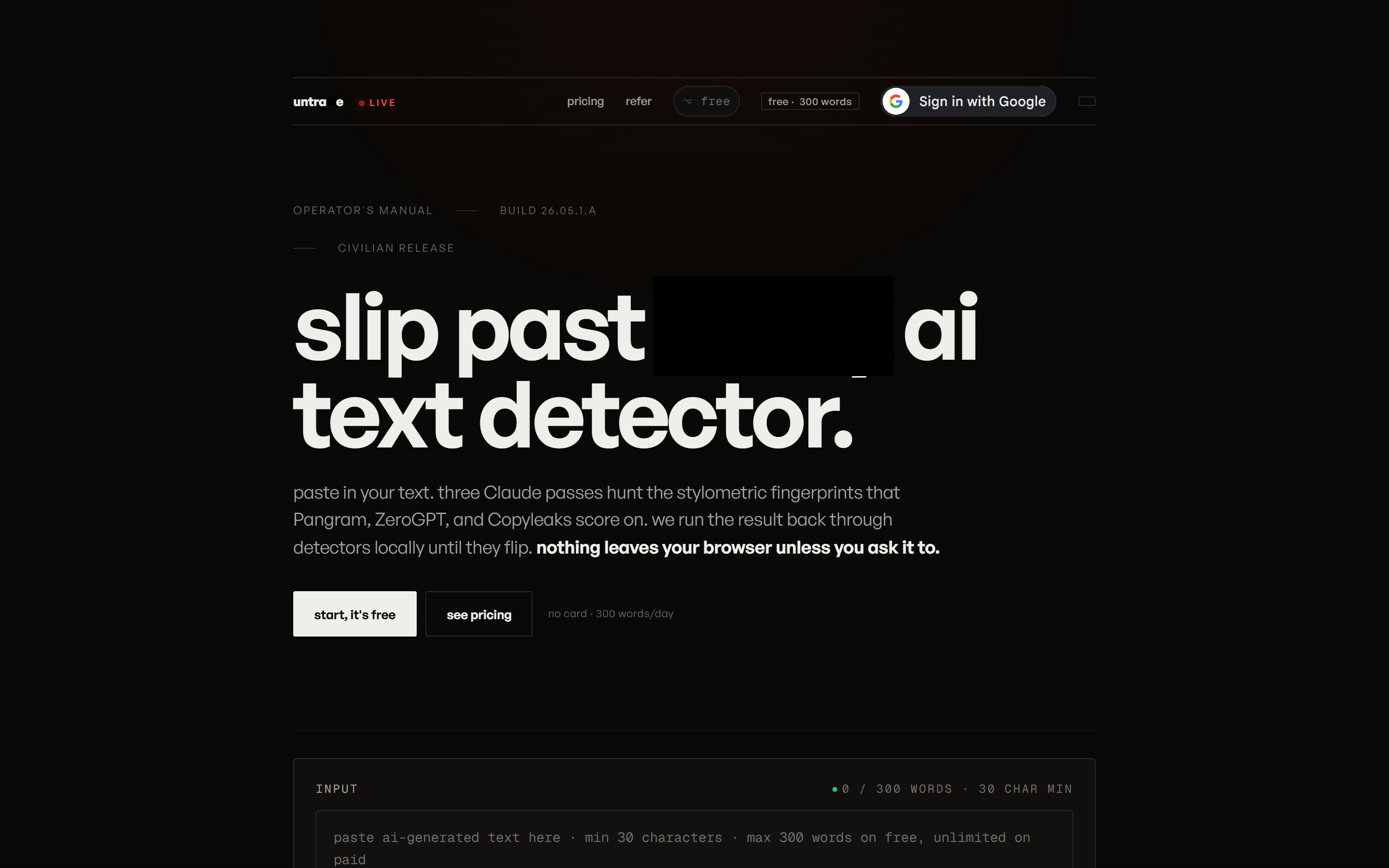 UntraceAI screenshot